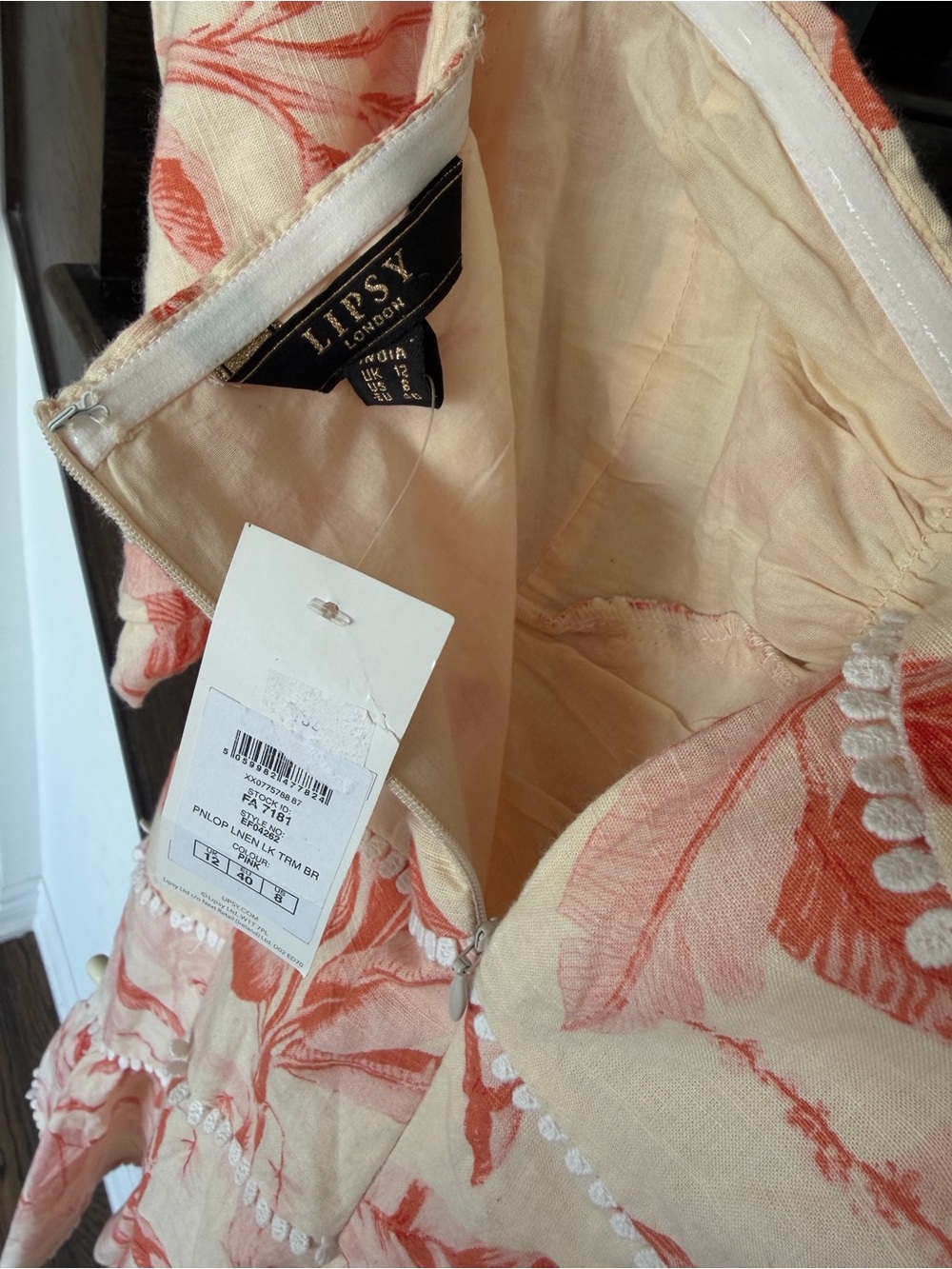 Lipsy Coral Floral Puff-Sleeve Mini Dress - Picture 6 of 10